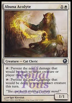 Abuna Acolyte 2x FOIL SOM MTG Scars of Mirrodin Uncommon MINT white - Image 1