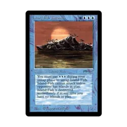 WOTC MtG Arabian Nights Island Fish Jasconius (U2) EX - Image 1