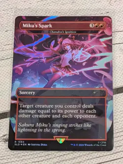 Miku's Spark (Chandra's Ignition) English, Foil, NM - Secret Lair x Hatsune MTG - Image 1