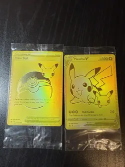 Pokemon Pikachu V SWSH145 & Poke Ball SWSH146 Celebrations Collection - Image 1