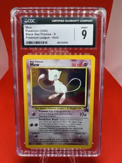 CGC 9 MINT MEW SWIRL Holo Black Star Promo Pokemon League #9 TCG (2000) Vintage - Image 1