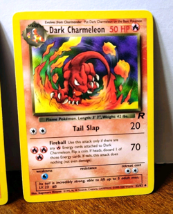 POKEMON CHARMANDER 50/82 DARK CHARMELEON 32/82 TEAM ROCKET LP - Image 3
