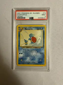 2001 Pokemon Wartortle Non Holo Southern Islands Promo 15/18 - PSA 9 Mint! WOTC - Image 1
