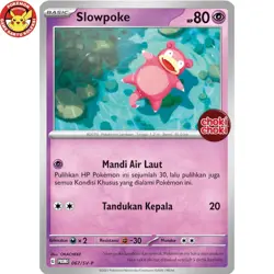 Slowpoke Promo 067/SV-P Choki Choki Stamp Pokemon Indonesia - Image 1