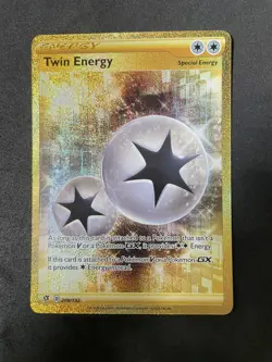 Pokemon TCG - Twin Energy (Secret) - 209/192 - SWSH02: Rebel Clash - Holo NM - Image 1