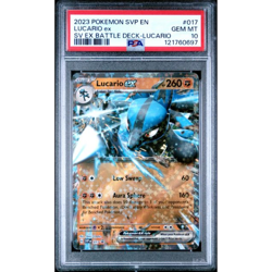 Lucario ex 017 PSA 10 Cosmos Holo 2023 Pokemon Scarlet & Violet - Image 1