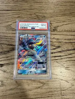 2018 POKEMON SM BLACK STAR PROMO EVOLUTION CELEBRATION TIN GLACEON GX PSA 8 - Image 1