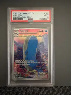 2025 POKEMON JTG EN-JOURNEY TOGETHER ILLUSTRATION RARE #162 WAILORD PSA 9 - Image 3