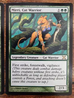1x MTG Mirri, Cat Warrior ⭐Unplayed NM SLIGHTWARP ⭐18 HQ PICS ⭐2 Avai 10th Magic - Image 4