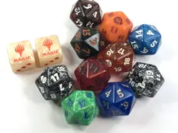 10 mtg Spindown Dice - From the Vault - Rare Magic Dice - 2 mtg promo dice - Image 1