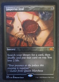 1x FOIL ETCHED Imperial Seal Double Masters 2022 NM MTG - Image 1