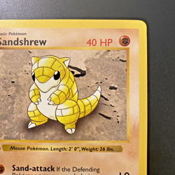 Sandshrew 62/102 1st Edition Shadowless Base Set Regular NM - Pokemon Card - Image 3