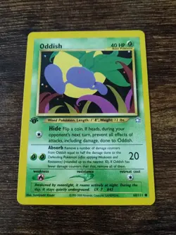 Pokemon Neo Genesis 1st Edition Oddish 68/111 Non Holo NM-MINT - Image 1