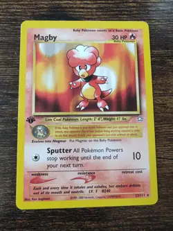 Pokemon Neo Genesis 1st Edition Magby 23/111 Non Holo LP- - Image 1