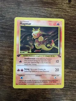 Pokemon Fossil 1st Edition Magmar 39/62 Non Holo MP - Image 1