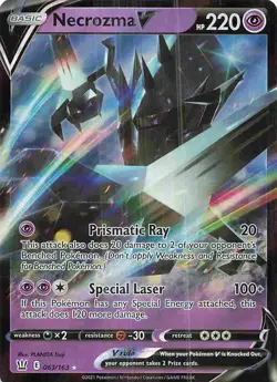 Necrozma V 063/163 Holo Rare V Battle Styles Pokemon Holo Near Mint - Image 1