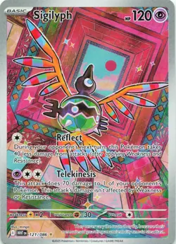 Sigilyph - 121/086 121/086 Illustration Rare SV: White Flare Pokemon Near Mint - Image 1