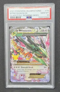 POKEMON PSA 10 - M RAYQUAZA EX FULL ART HOLO 76/108 CELEBRATIONS CLASSIC ENGLISH - Image 1