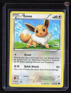 Eevee Black & White Plasma Freeze Common 89/116 - NM - Image 1