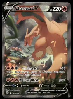 Pokemon Cards Charizard V 154/172 Brilliant Stars Ultra Rare NM - Image 1