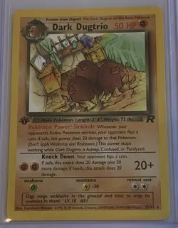 99-2000 Pokemon TCG Team Rocket 1st Edition Dark Dugtrio #23/82 EX-NM - Image 1