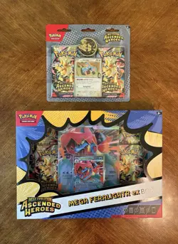 POKEMON MEGA EVOLUTION ASCENDED HEROES FERALIGATR EX BOX SEALED BUNDLE (6 PACKS) - Image 1