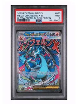 Mega Charizard X ex 023 PSA 9 2025 Pokemon Mega Charizard X UPC Promo - Image 1