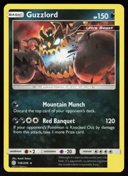 Guzzlord 136/236 Holo Rare Cosmic Eclipse Pokemon Holo Lightly Played - Image 1