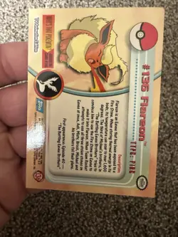 Flareon #136 - Pokemon Topps Series 3 - Non Foil Tv Animation Edition MP - Image 4