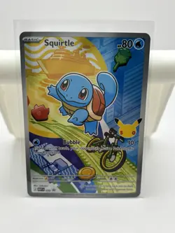 Pokemon TCG - Squirtle 039 First Partner Illustration Full Art Holo Promo NM - Image 2