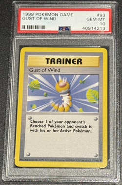 Pokemon 1999 Game #93 Gust of Wind PSA 10 - Image 1