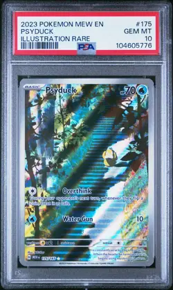 2023 POKEMON MEW EN-151 ILLUSTRATION RARE #175 PSYDUCK PSA 10 - Image 1