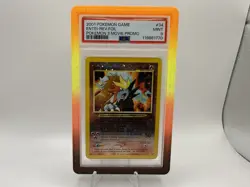2001 POKEMON GAME MOVIE POKEMON 3 MOVIE PROMO #34 ENTEI-REVERSE FOIL PSA 9 - Image 1