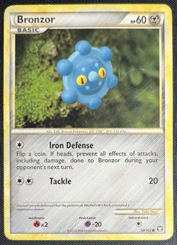 Bronzor 58/102 Pokemon English HeartGold & SoulSilver Triumphant 2010 - Image 1
