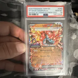2025 Pokemon TCG Twilight Masquerade Hearthflame Mask Ogerpon ex 040/167 PSA 10 - Image 1