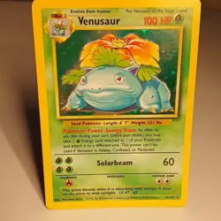 Pokemon TCG Venusaur Holo Rare #15/102 Base Set 1999-2000 - Image 1