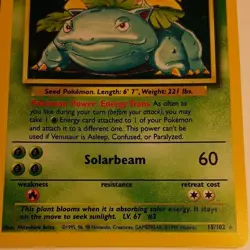 Pokemon TCG Venusaur Holo Rare #15/102 Base Set 1999-2000 - Image 4