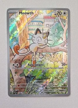Pokemon TCG Meowth 106/094 Phantasmal Flames Holo Illustration Rare NM/M - Image 1