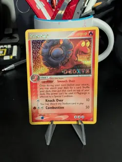 Pokemon Magcargo 20/107 Deoxys Reverse Holo Stamped Rare 80 HP - Image 1