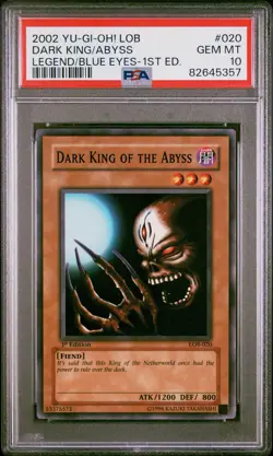 2002 Yu-Gi-Oh! Dark King Of The Abyss LOB 1st Edition Common PSA 10 - Image 1