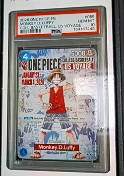 PSA 10 LUFFY P-055 ONE PIECE COLLEGE CARD TEE & POSTER VOYAGE PROMO CAR ENGLISH - Image 5