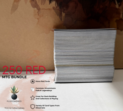 MTG: 250 Red Cards Lot MTG Mono Red Foils Legendary Commons & Uncommons - Image 1