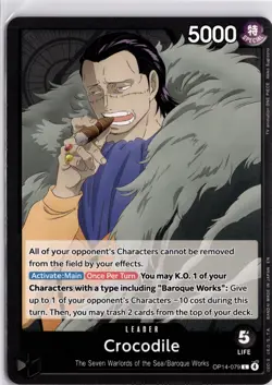 OP14-079 Crocodile Leader English One Piece TCG Card OP14 The Azure Sea's - Image 1