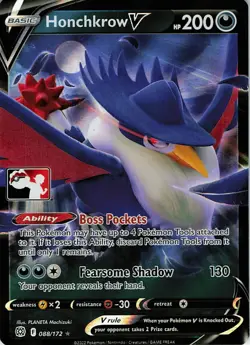 Honchkrow V Holo Ultra Rare Prize Pack Series Cards 088/172 NM - Image 1