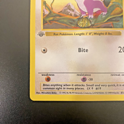 Rattata 61/102 1st Edition Shadowless Base Set Regular NM - Pokemon Card - Image 5