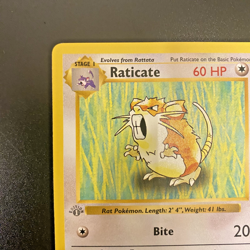 Raticate 40/102 1st Edition Shadowless Base Set NM Light Stamp - Pokemon Card - Image 2