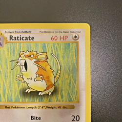 Raticate 40/102 1st Edition Shadowless Base Set NM Light Stamp - Pokemon Card - Image 3