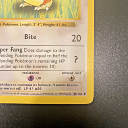 Raticate 40/102 1st Edition Shadowless Base Set NM Light Stamp - Pokemon Card - Image 4