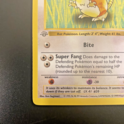 Raticate 40/102 1st Edition Shadowless Base Set NM Light Stamp - Pokemon Card - Image 5