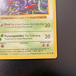 Tangela 66/102 1st Edition Shadowless Base Set Regular NM - Pokemon Card - Image 4
